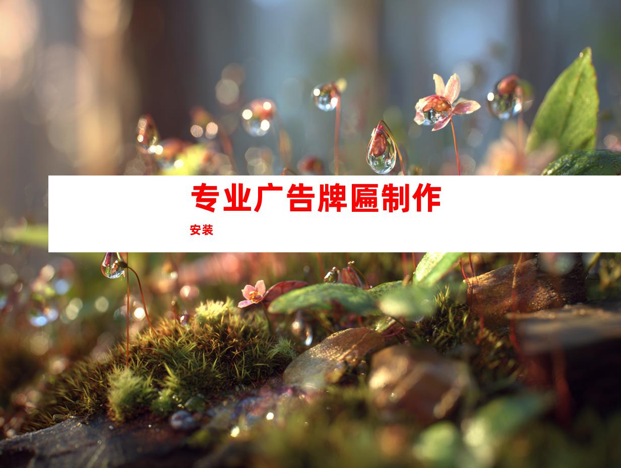 专业广告牌匾制作安装
