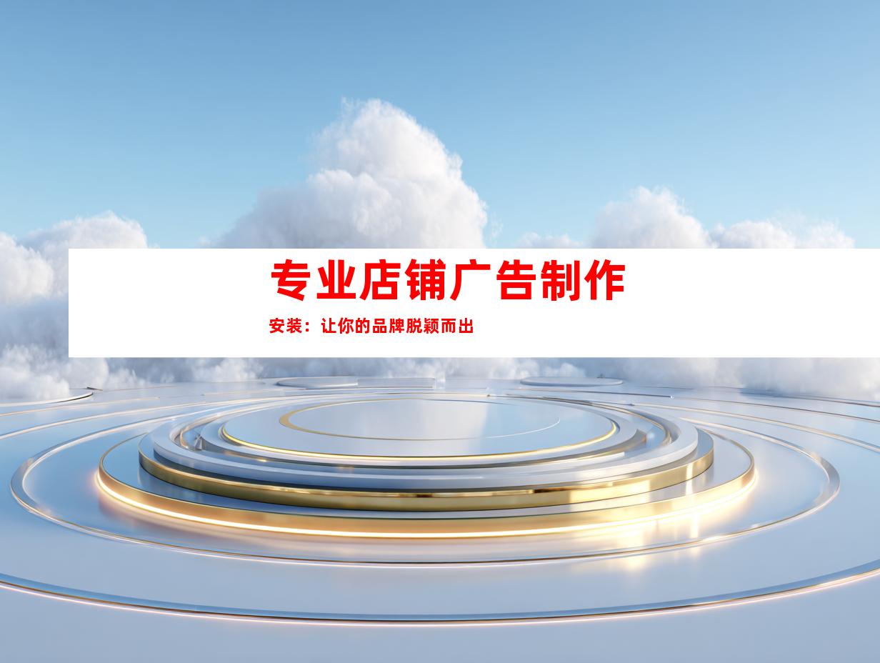 专业店铺广告制作安装：让你的品牌脱颖而出