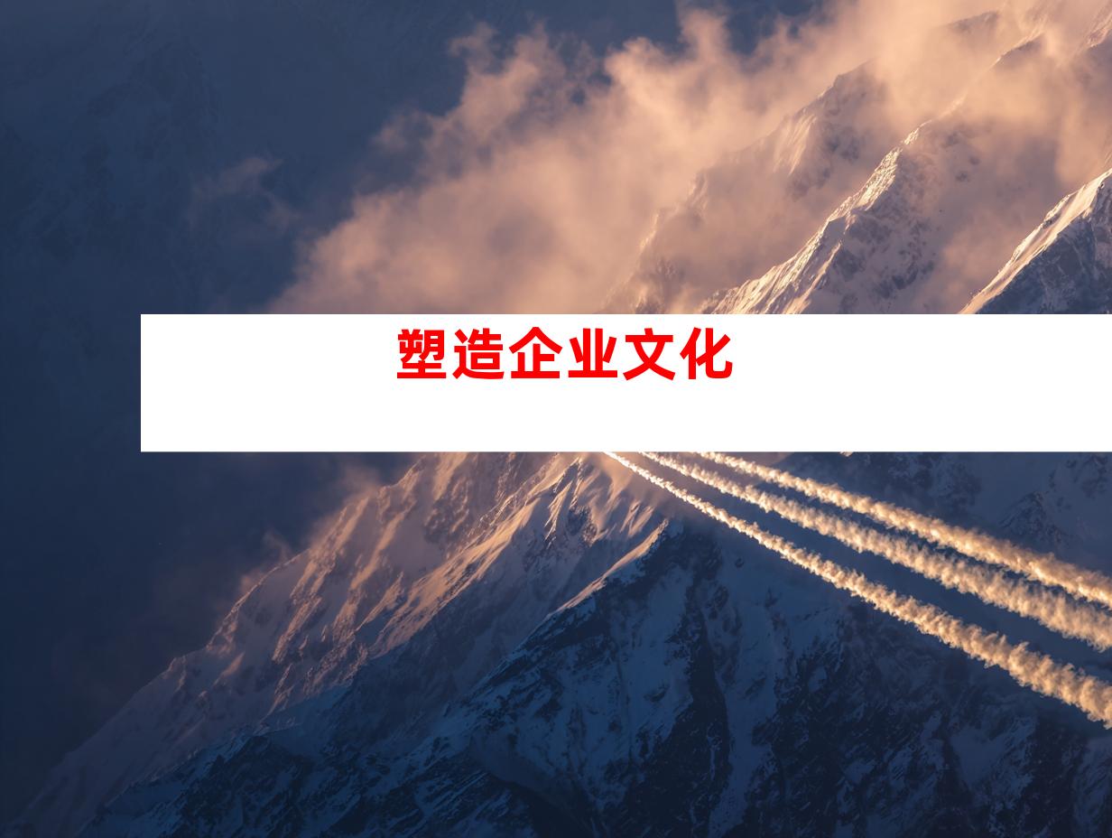 塑造企业文化
