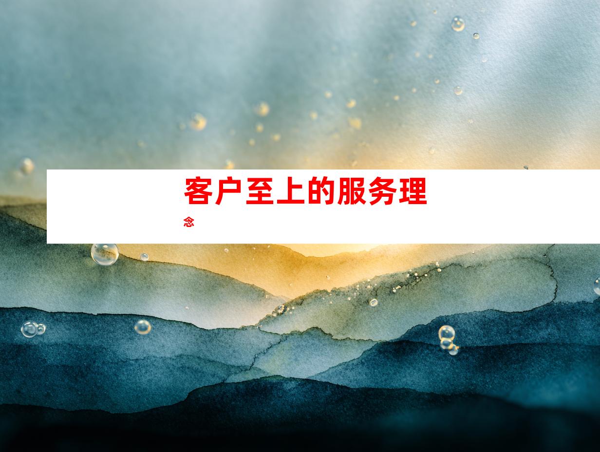客户至上的服务理念