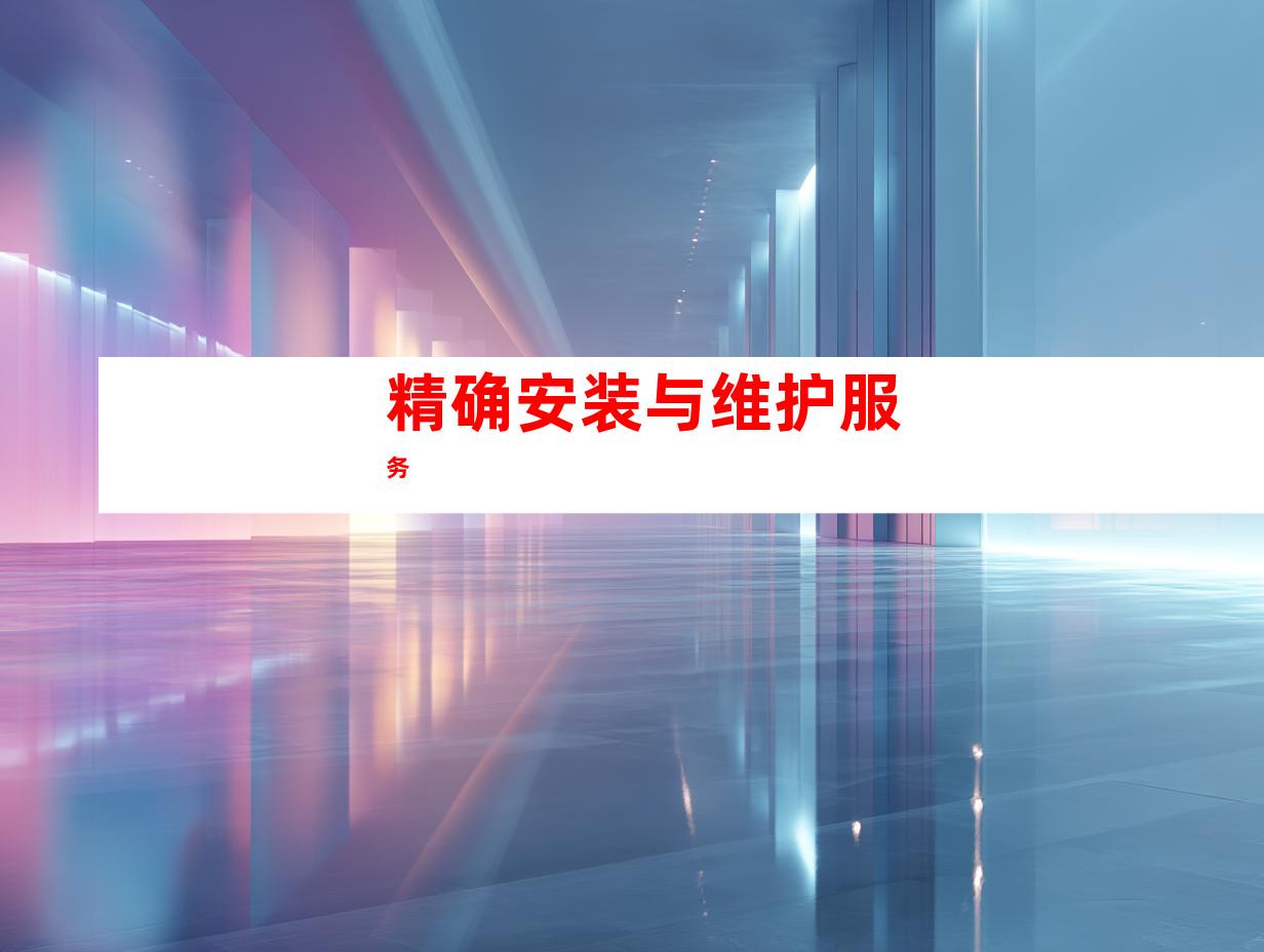 精确安装与维护服务