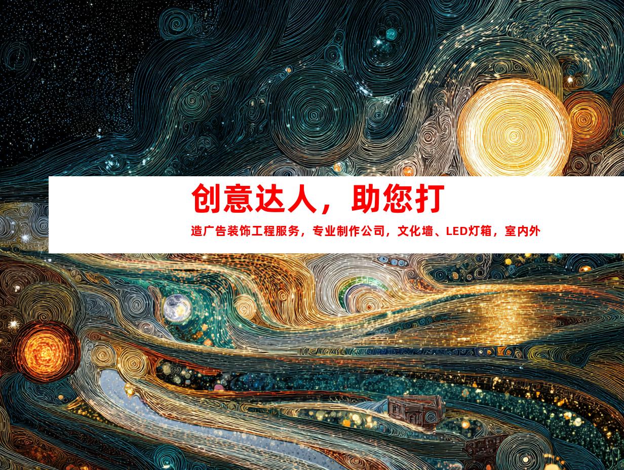 苏州创意达人，助您打造广告装饰工程服务，专业制作公司，文化墙、LED灯箱，室内外导视一应俱全